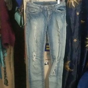 Blue ripped skinny jeans size 7